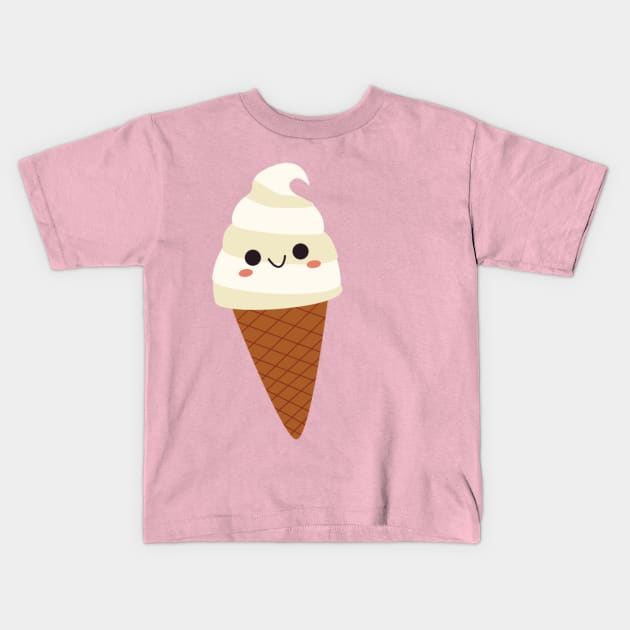 Vanilla Ice Cream Kids T-Shirt by Nahlaborne